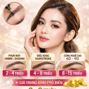 Bảng giá phun lông mày mới nhất - Tư vấn: 0901684433