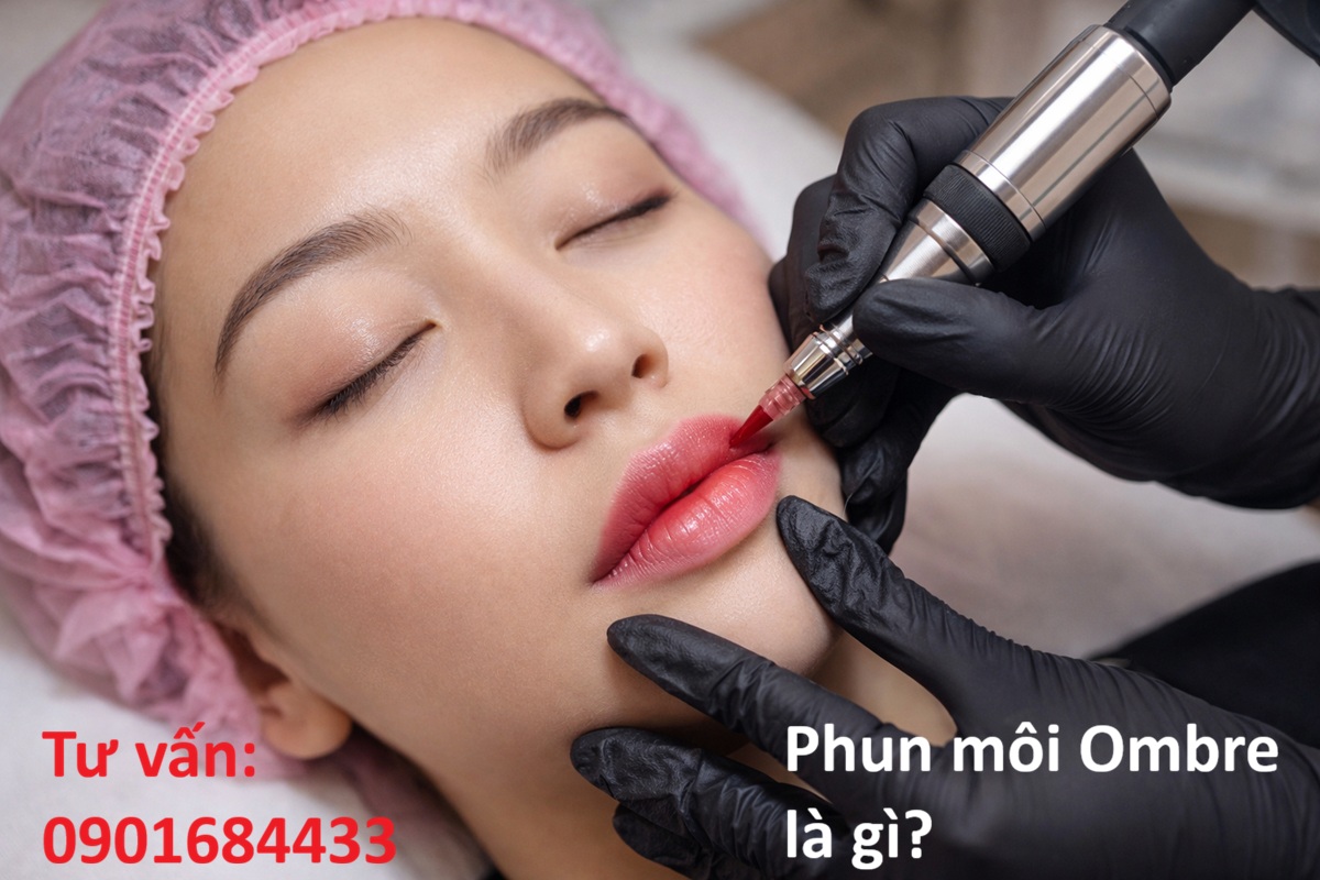 Phun môi Ombre là gì? Bảng giá phun môi Ombre: 0901684433
