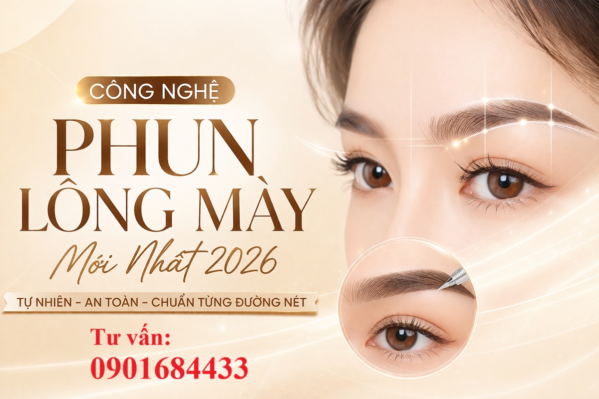 Công nghệ phun lông mày mới nhất - Tư vấn: 0901684433