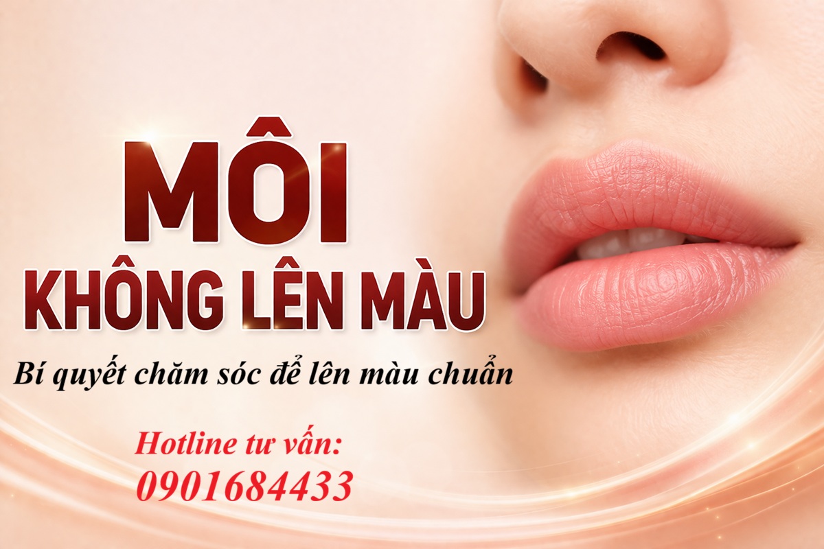 Môi không lên màu sau phun - Tư vấn khắc phục: 0901684433