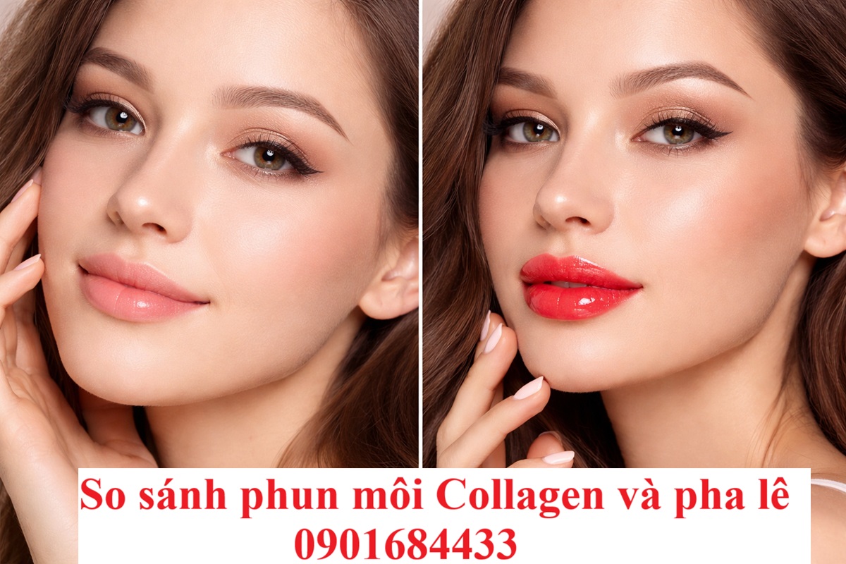 So sánh phun môi Collagen và Pha Lê - Tư vấn: 0901684433