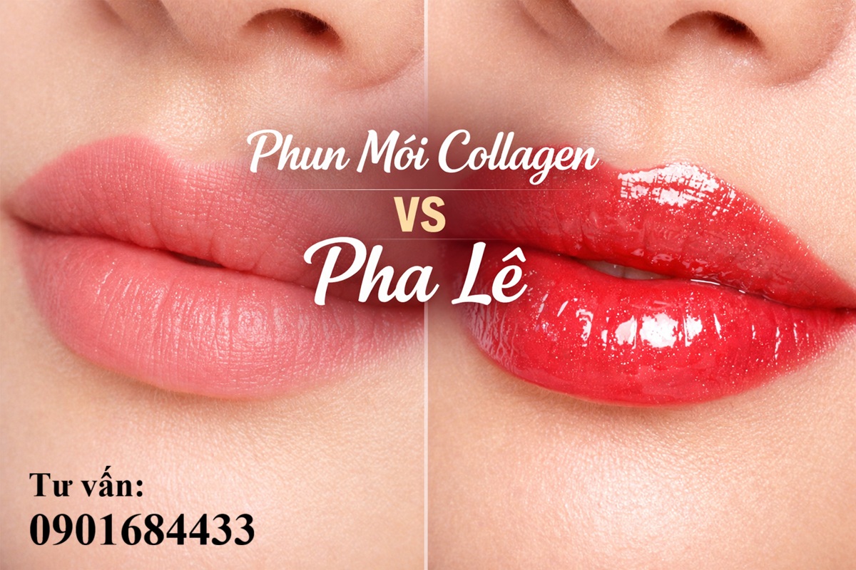 So sánh phun môi Collagen và Pha Lê - Tư vấn: 0901684433
