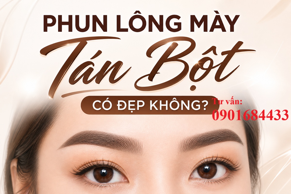 Phun lông mày tán bột có đẹp không? - Tư vấn: 0901684433
