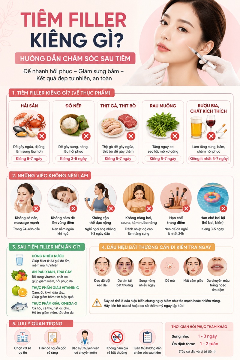 Tiêm Filler kiêng gì? Địa chỉ phun môi - lông mày uy tín: 0364 555 388