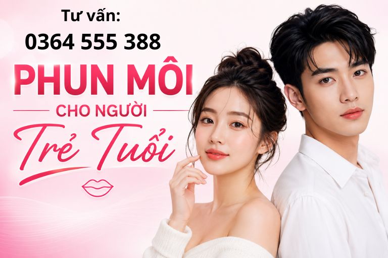 Phun môi cho người trẻ tuổi - Tư vấn: 0364 555 388